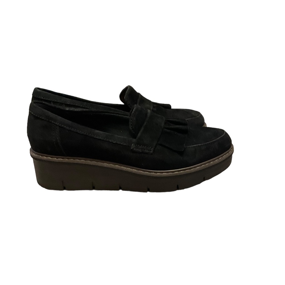 Clark’s Size 8 Black Suede Shoes Good Condition